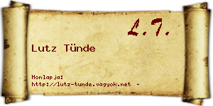 Lutz Tünde névjegykártya