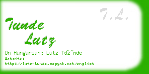 tunde lutz business card